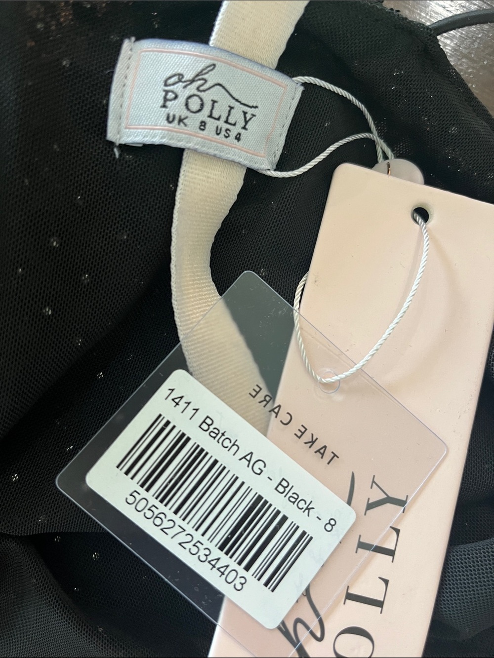 Oh Polly Black Beaded Dress- NWT - Picture 10 of 10